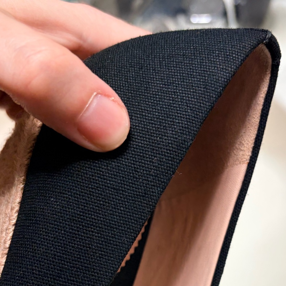 Black Wedge Espadrille Shoes J Crew sz 7 - Picture 10 of 17
